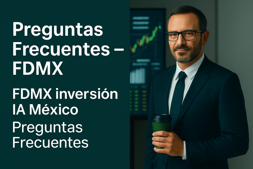 alt="FAQ FDMX inversión IA México – preguntas frecuentes sobre CNBV, IA y BMV